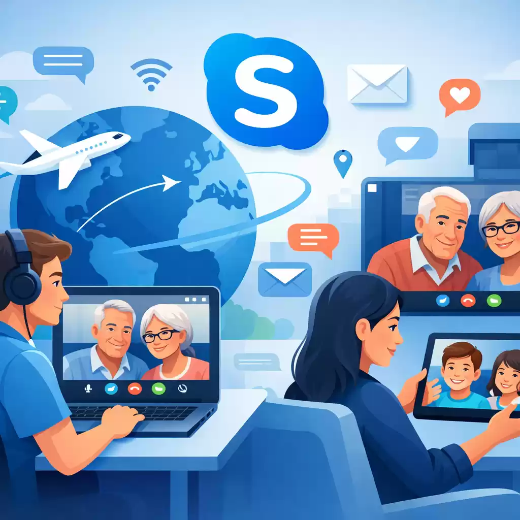 使用Skype与远在他国的家人保持密切联系，skype with-Skype官网