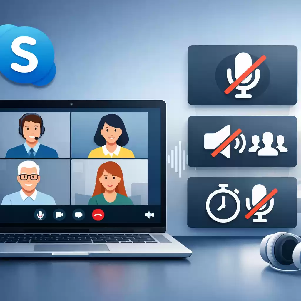 Skype会议中如何设置静音策略？，skype会议中如何设置静音策略模式