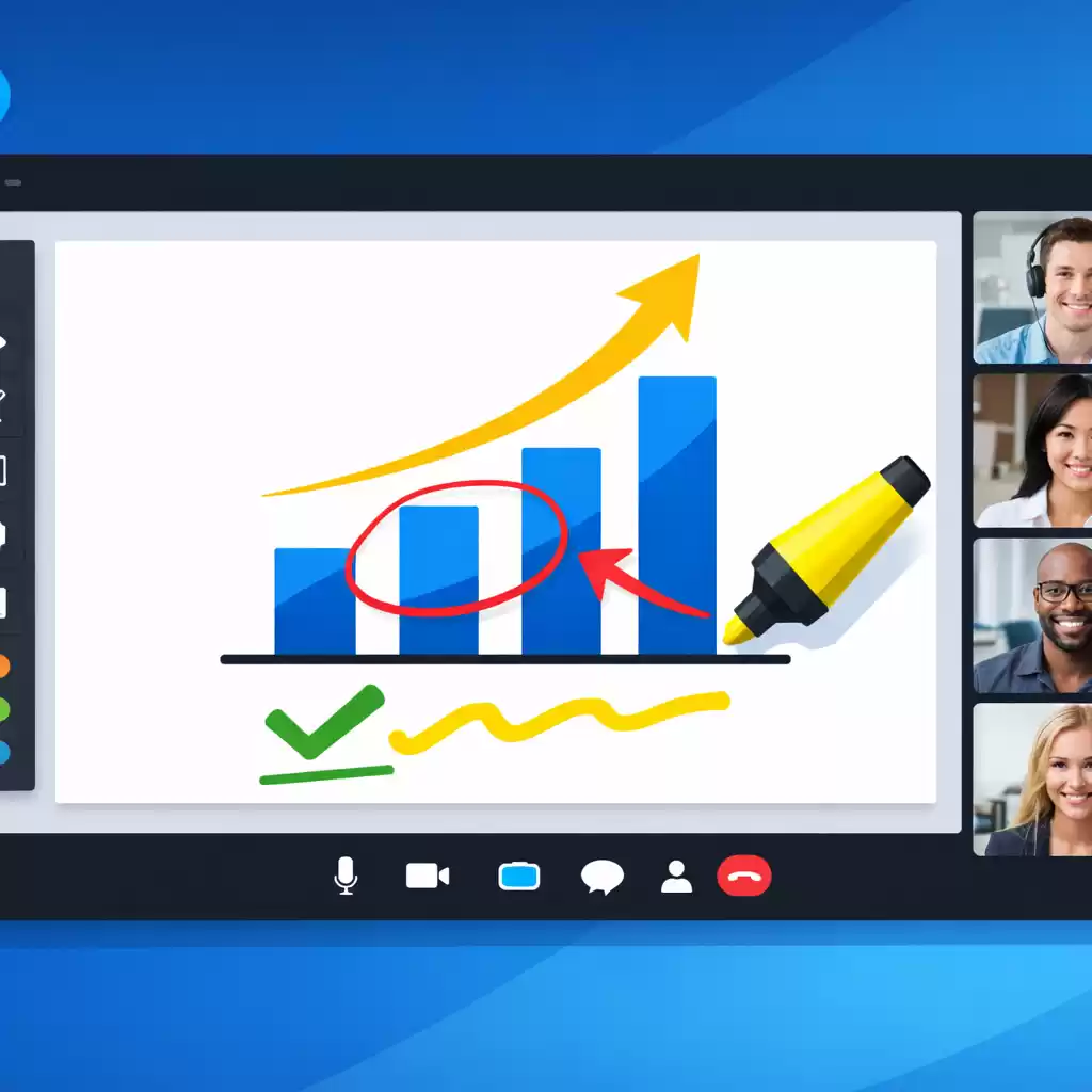 Skype会议中如何进行屏幕标注？，skype会议怎么演示桌面