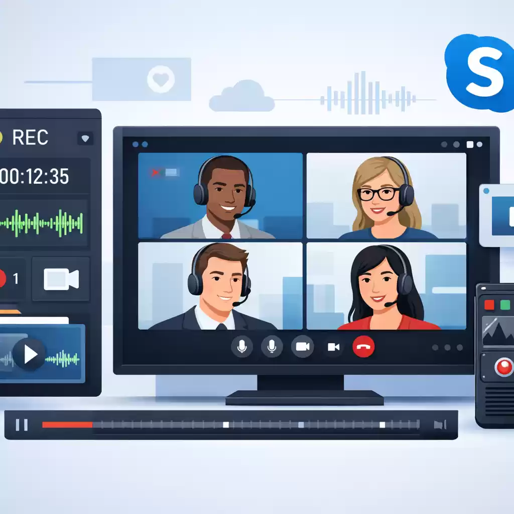 Skype会议中的多用户录制技巧,skype会议录制视频-Skype官网