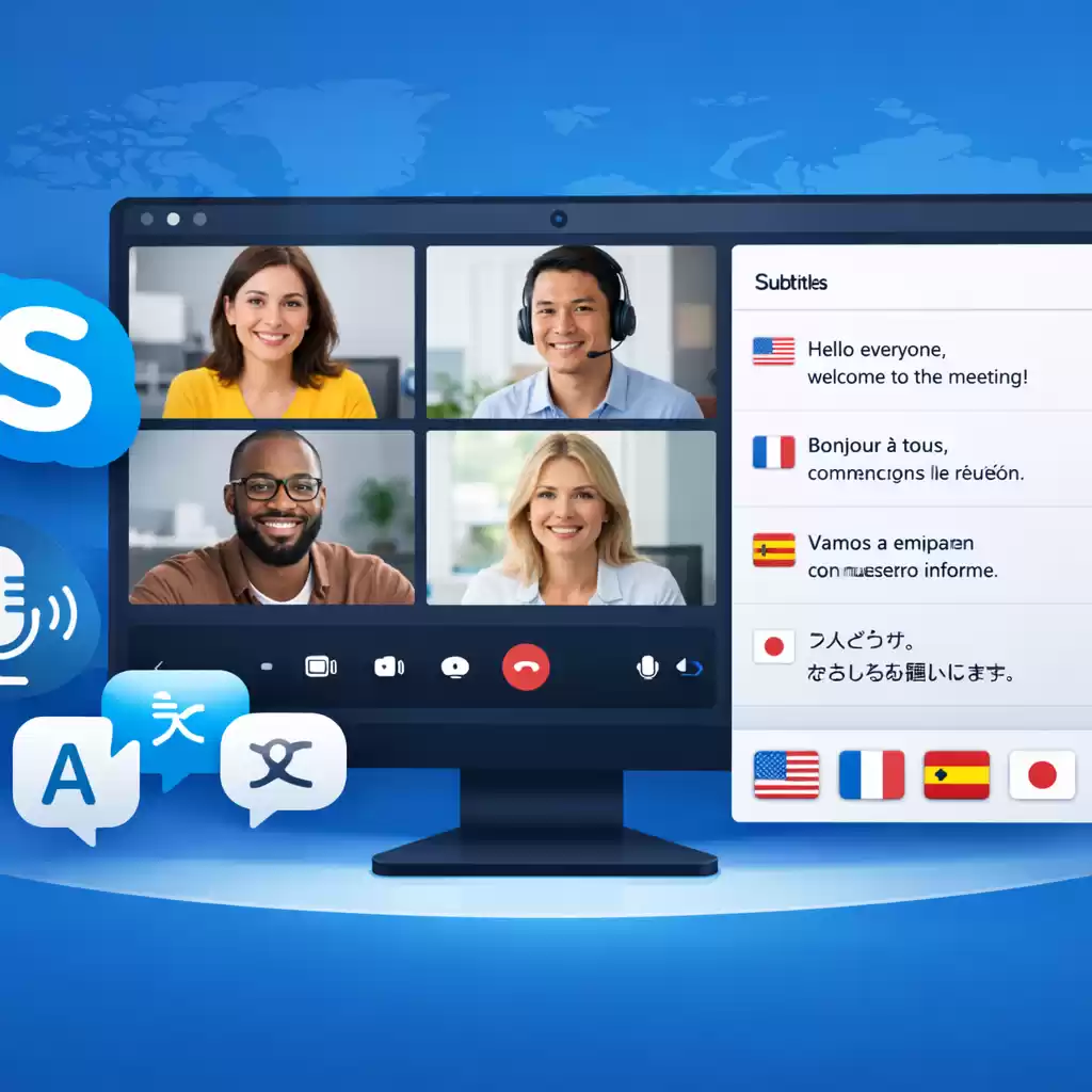 Skype支持的多国语言会议字幕设置,skype 语音-Skype官网