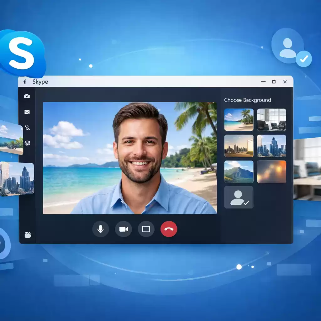Skype支持的虚拟背景效果介绍，skype背景设置-Skype官网