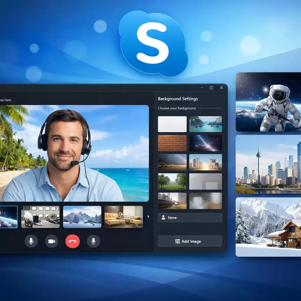 Skype支持的虚拟背景效果大全，skype演示-Skype官网