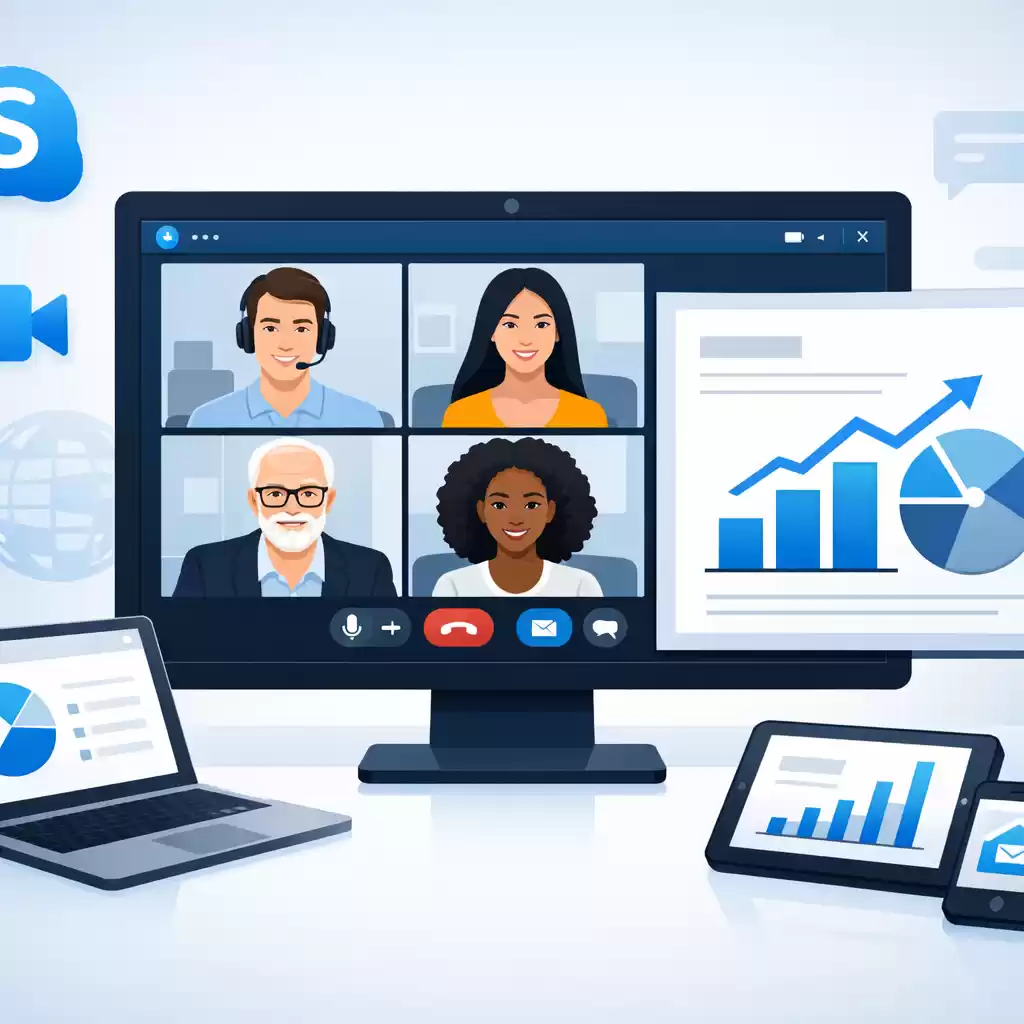 Skype支持的高清视频会议方案,skype视频会议能文稿演示吗-Skype官网