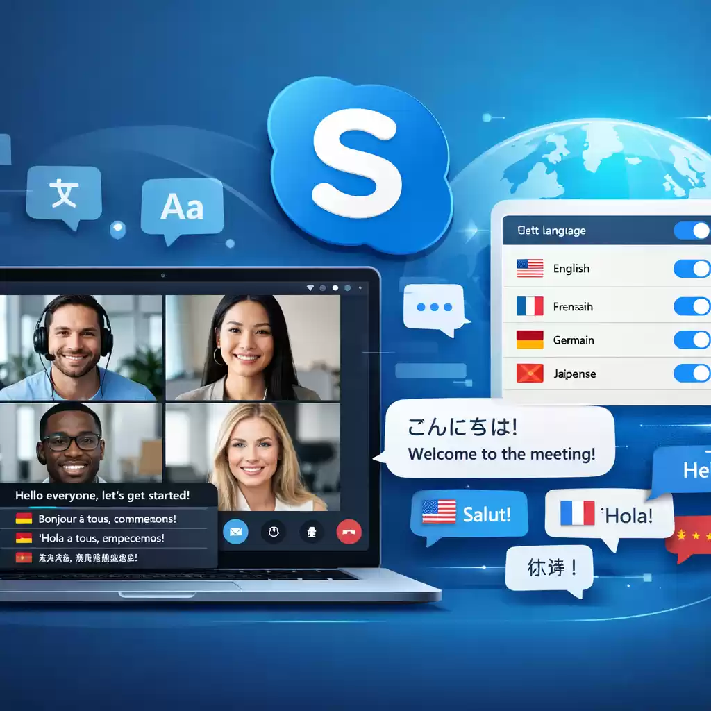 Skype支持的多国语言会议字幕设置，skype 语音-Skype官网