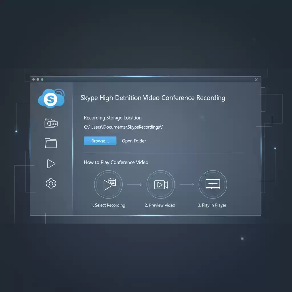 Skype支持的高清视频会议录制存储位置，skype会议如何播放视频-Skype官网
