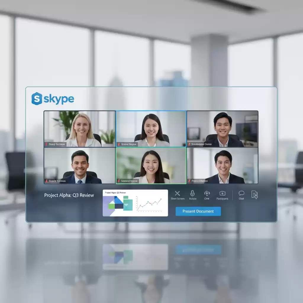 Skype支持的高清视频会议方案，skype视频会议能文稿演示吗-Skype官网